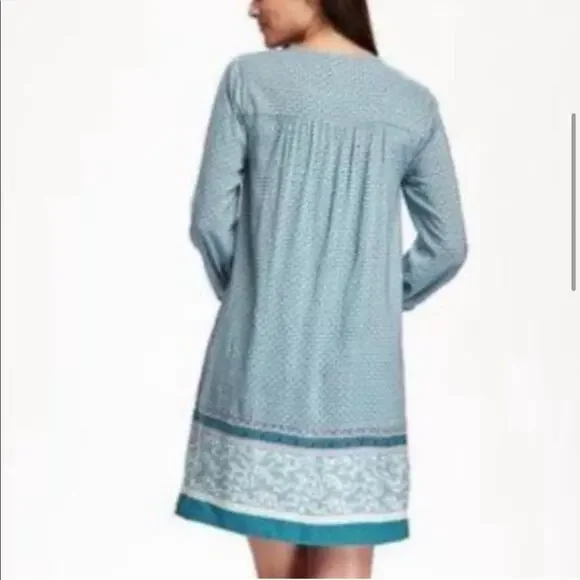 Old Navy Blue/Green Boho Paisley Floral Dress Size XS Petite - Picture 2 of 12